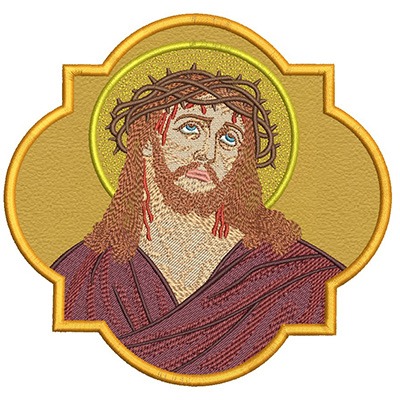 Matriz de matriz Matriz De Bordado Jesus Crucificado Fundo Aplicado